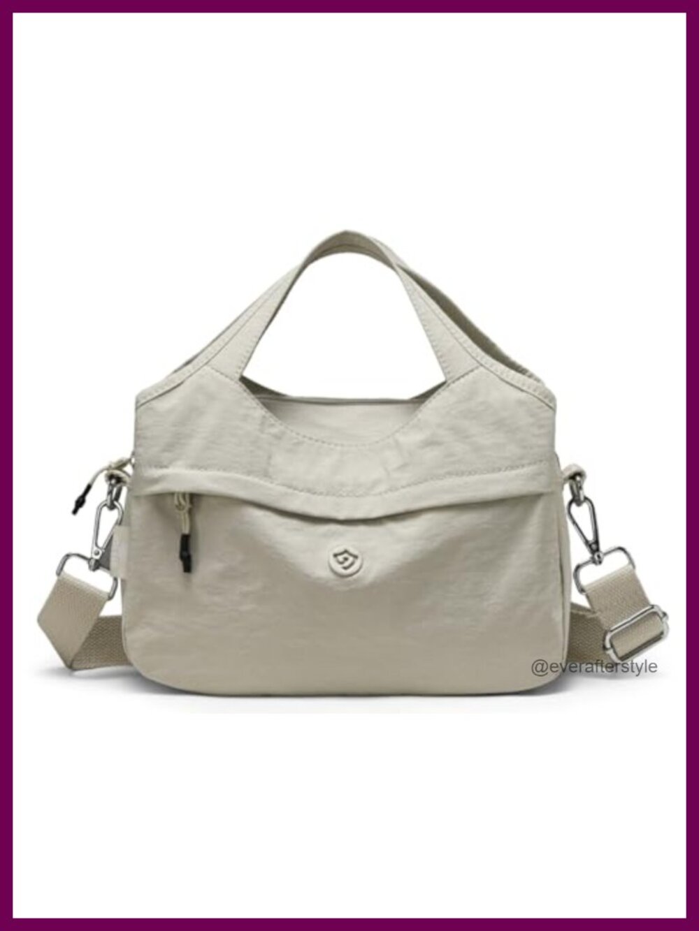 Nylon Crossbody Bag Top-Handle Bowler Purse Shoulder Tote Hobo